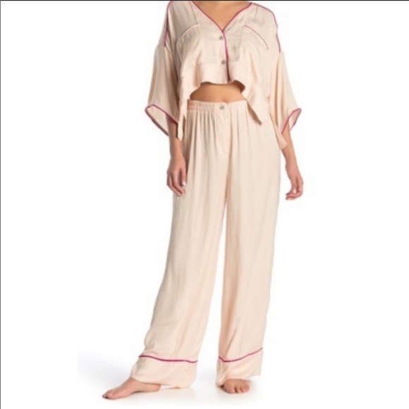 Free People Other - Free People | Shine Crop Top and Pants PJ Set